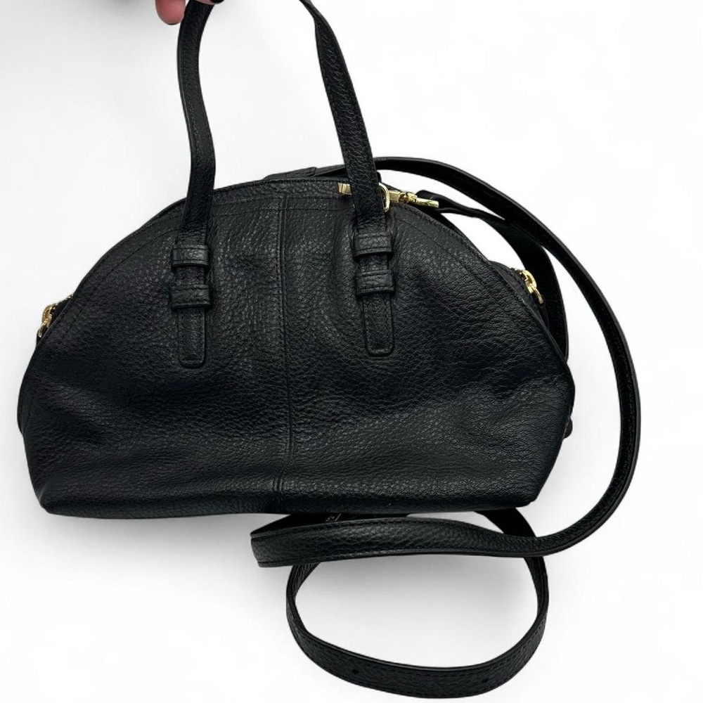 Whimsigoth Vera Bradley Black Leather Floral Crossbody Bag - Picture 2 of 7